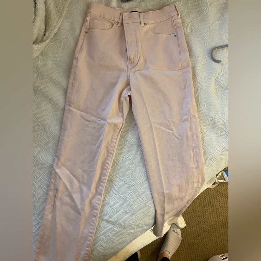 Express light pink mom jeans size 2